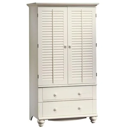 Coastal 2-Door 2-Drawer Bedroom Armoire